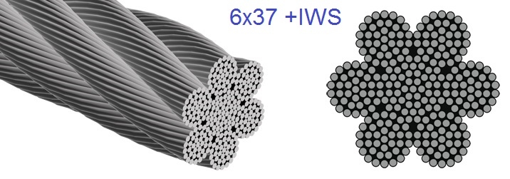 6x37 +IWS (Ungalv and Galv)